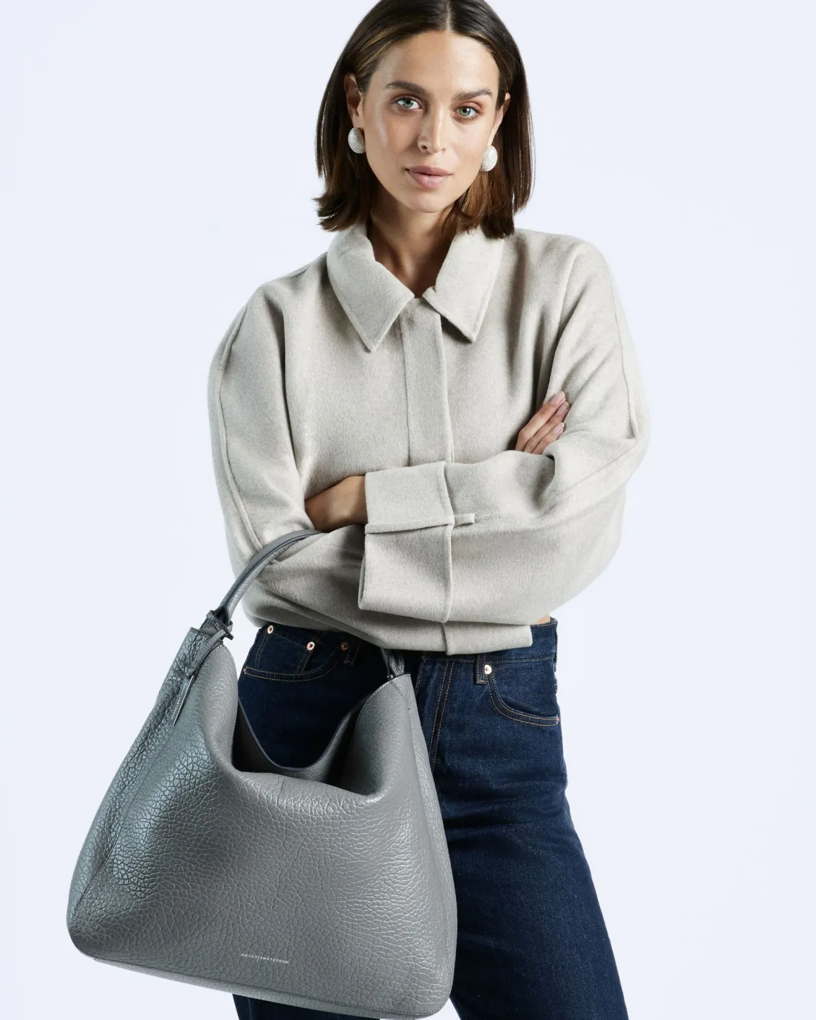 Smaak Amsterdam Schoudertassen | Laptoptassen-HUTTON | SLATE GREY Slategrey